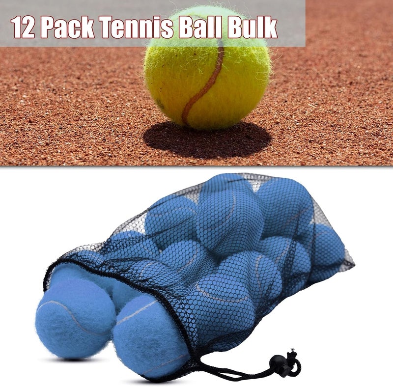 Magicorange Tennis Balls, 12 Pack Advanced Training Tennis Balls Practice Balls, Come with Mesh Bag for Easy Transport, Good for Beginner Training Ball - Image 5